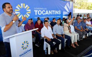 Governador Wanderlei Barbosa durante evento em Araguaína.