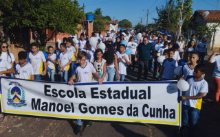 A Caminhada pela Paz foi realizada no distrito Novo Horizonte.