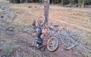 Motocicleta conduzida pela vítima.