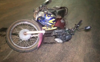 Motocicleta conduzida pela vítima.