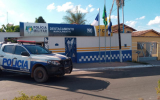 Destacamento PM na cidade de Muricilândia.
