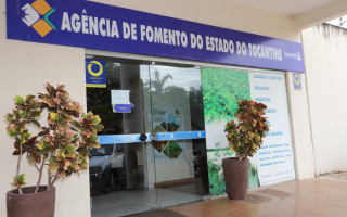 Fachada da Agência de Fomento em Palmas.