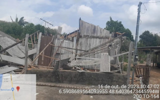 Mais de 40 famílias foram impactadas com as chuvas em Araguanã 