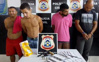 Polícia Civil prendeu quatro homens, sendo três em Nova Olinda e um em Filadélfia.