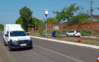 Novos radares de Araguaína são aferidos pela equipe técnica de instrumentos da Agência de Metrologia.