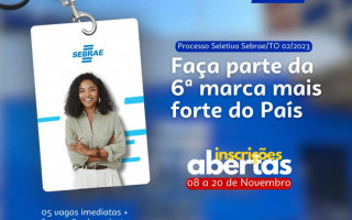 Inscrições podem ser realizadas até o dia 20 de novembro.