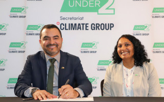 O governador Wanderlei Barbosa assinou o Memorando de Entendimento (MoU) com a Coalizão Under2 se comprometendo a zerar as emissões de gases efeito estufa (GEE) no Tocantins até o ano de 2050