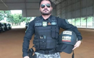 Agente Wanderson Arrais na Força Nacional.