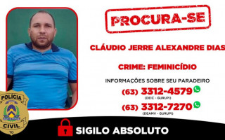 Cláudio Jerre Alexandre Dias está foragido desde o crime.