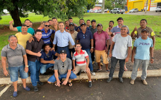 Prefeito Wagner Rodrigues após reunião com os corretores de automóveis. 