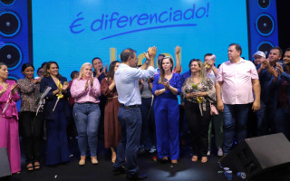 Prefeito Wagner durante evento de filiação do UB em Araguaína.