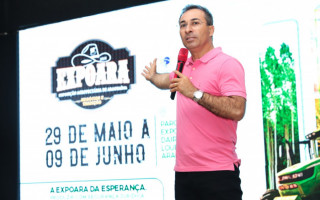 Prefeito Wagner Rodrigues no lançamento da Expoara 2024 