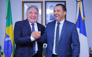 Vice-governador Laurez da Rocha Moreira e o governador Wanderlei Barbosa