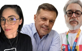 Membros da comissão Julgadora, Geovana Lima, JJLeandro e Osmar Casagrande