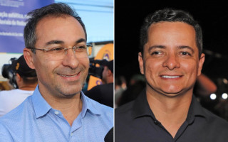 O pré-candidato à reeleição para prefeito de Araguaína, Wagner Rodrigues e pré-candidato a prefeito Jorge Frederico. 