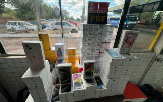 Produtos apreendidos pela polícia.