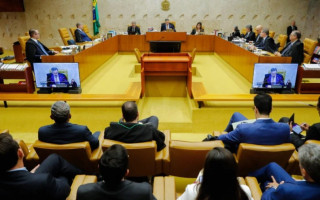 Sessão do Supremo Tribunal Federal durante julgamento sobre a descriminalização do porte de maconha para uso pessoal.