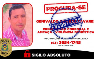 Investigado foi encontrado após trabalho da Polícia Civil do Tocantins.