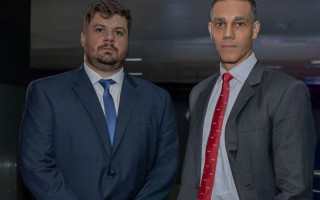 Advogado Diogo Esteves Pereira e o juiz federal do Trabalho, Maximiliano Carvalho