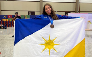 Atleta Fernanda Emilly garantiu o bronze no wrestling, categoria livre -65kg