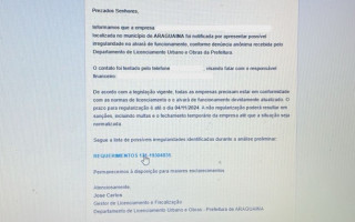 Mensagens falsas têm sido enviadas por golpistas se passando pelo Demupe