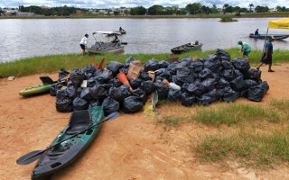 A coleta foi realizada por toda a região que circunda o Lago Azul, prainha, acostamentos das chácaras e nas áreas próximas à ponte