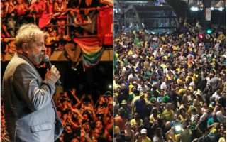 No Rio, Lula falou a correligionários nesta terça (3); em SP, defensores da prisão do petista ocuparam a Av. Paulista