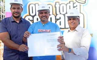 overnador Wanderlei Barbosa assina ordem de serviço que autoriza a construção da nova Escola de Tempo Integral no Jardim Aureny IV, região sul de Palmas