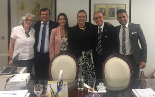 Kátia em reunião com especialistas da saúde