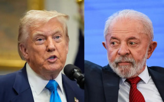  Luiz Inácio Lula da Silva e o presidente dos Estados Unidos, Donald Trump