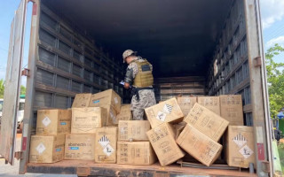 Material apreendido com suspeitos na TO-222 