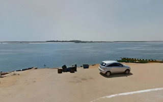 Cais do porto em Sampaio.