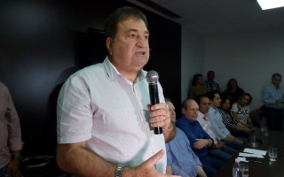 Deputado federal César Halum (PRB) durante solenidade do apoio de Dimas a Carlesse.