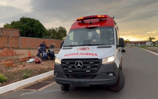 O pedreiro foi socorrido pelo SAMU em estado grave