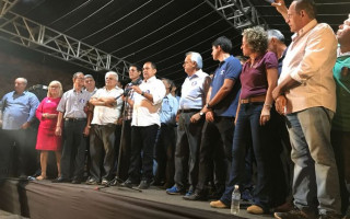 Vicentinho durante comício em Paraíso do Tocantins.