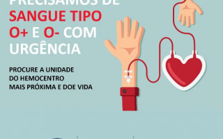 As doações podem ser feitas em uma das 14 unidades da Hemorrede