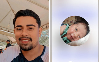 Caio Pinheiro, de 22 anos, e Pytero Gagel, de apenas dois meses de idade, são as vítimas fatais do acidente.