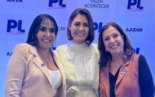Michelle Bolsonaro participa do Encontro do PL Mulher Nacional em Paraíso no dia 7 de fevereiro