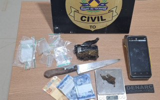 Polícia Civil prende homem por tráfico de drogas em Araguaína.