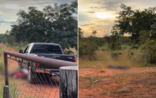 Corpos foram encontrados ao lado de uma caminhonete em estrada vicinal de acesso ao Côco Salviano, em Araguaína; Polícia Civil investiga o duplo homicídio