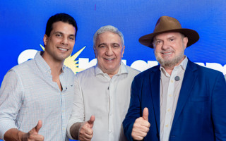 Presidente estadual do PSD, Laurez Moreira, durante encontro político que reuniu lideranças e pré-candidatos em Palmas 