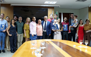 Deputado Amélio Cayres durante cerimônia de posse de novos servidores concursados na Assembleia Legislativa do Tocantins 