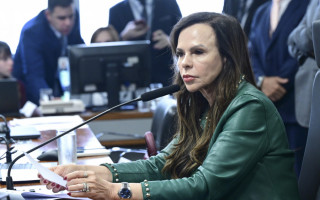 Senadora Professora Dorinha Seabra (União-TO) durante relatoria do projeto na Comissão de Assuntos Econômicos 
