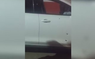 Carro foi atingido por disparos em Lajeado 
