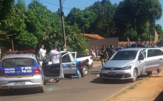 Menores fizeram um arrastão na cidade.