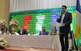 Marcos Marcelo durante abertura da 10ª edição do Fórum Permanente da Educação Infantil