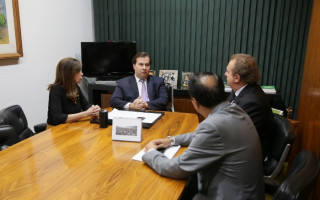 Mauro Carlsse foi recebido pelo presidente da Câmara dos Deputados, Rodrigo Maia (DEM)