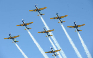 As aeronaves da Esquadrilha da Fumaça vão produzir espetáculo nos céus de Porto Nacional