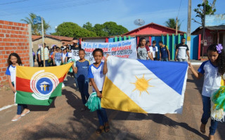Caminhada pelas principais ruas do Distrito deu largada as festividades
