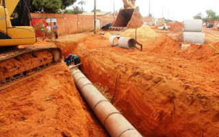 Obras no setor Taquari, em Palmas.